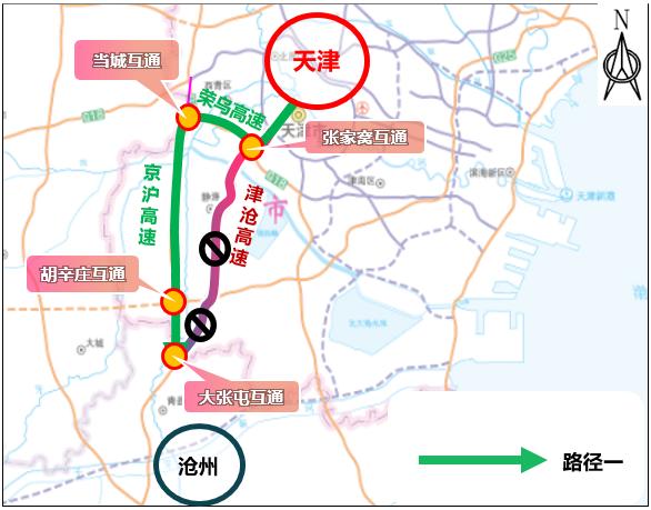 津沧高速公路（静王路收费站—九宣闸）改扩建施工断交导行指南